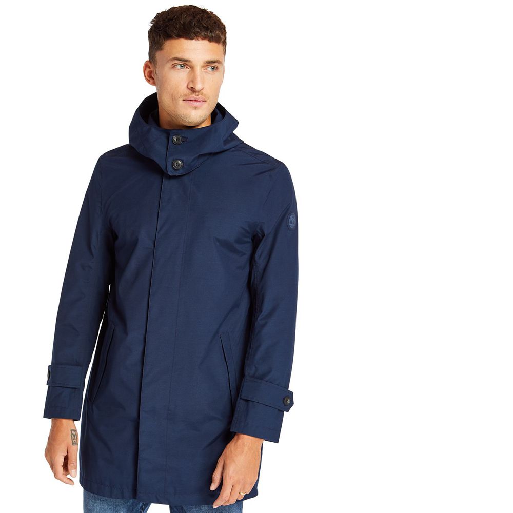 Chaquetas Timberland Hombre Doubletop Mountain Waterproof Raincoat Azul Marino - Chile DJR-792305